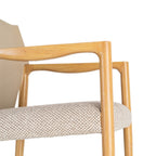 Silla con brazos natural-beige 50 x 50 x 81,50 cm. Material y acabado: METAL / TEJIDO · NATURAL-BEIGE. Fotografía 2