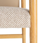 Silla con brazos natural-beige 50 x 50 x 81,50 cm. Material y acabado: METAL / TEJIDO · NATURAL-BEIGE. Fotografía 3