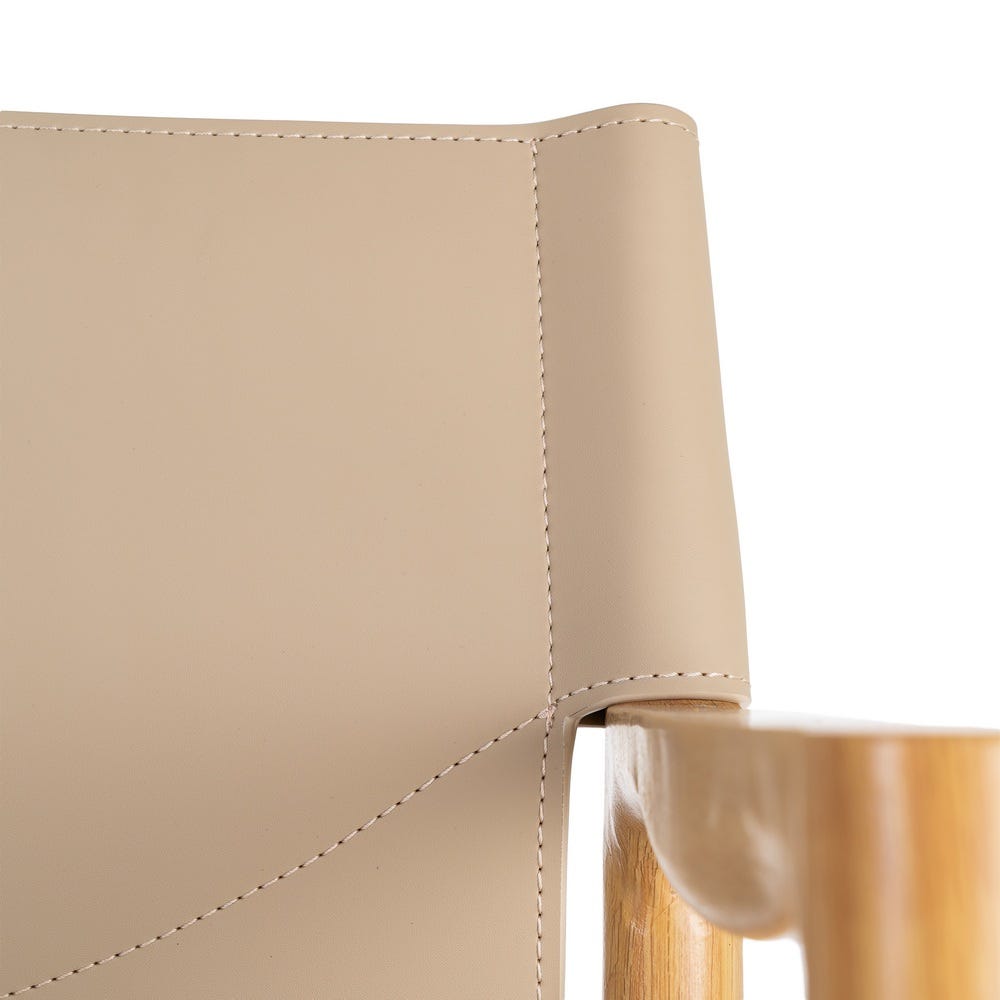 Silla con brazos natural-beige 50 x 50 x 81,50 cm. Material y acabado: METAL / TEJIDO · NATURAL-BEIGE. Fotografía 6