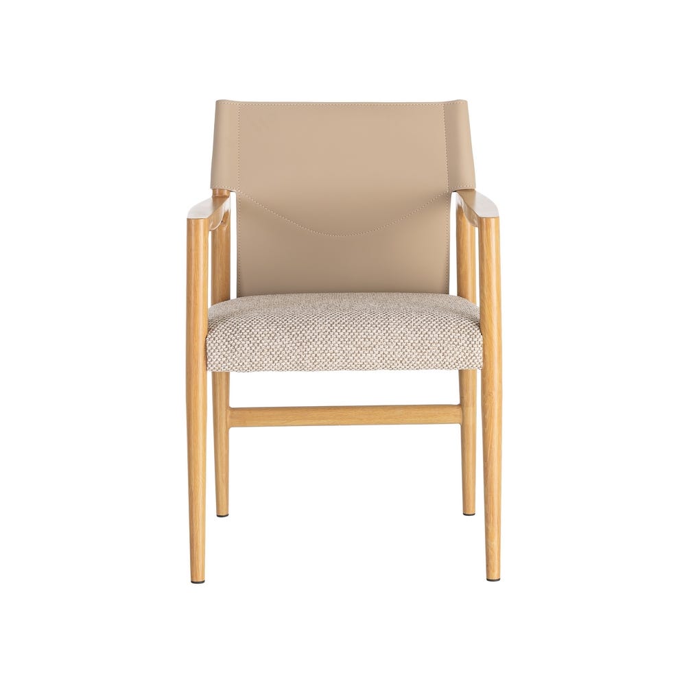 Silla con brazos natural-beige 50 x 50 x 81,50 cm. Material y acabado: METAL / TEJIDO · NATURAL-BEIGE. Fotografía 8