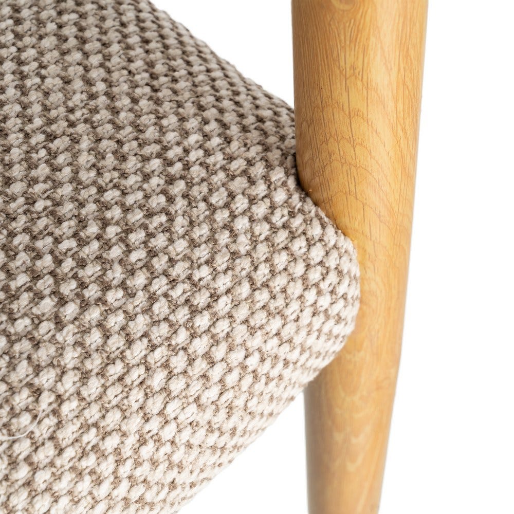 Silla con brazos natural-beige 50 x 50 x 81,50 cm. Material y acabado: METAL / TEJIDO · NATURAL-BEIGE. Fotografía 9
