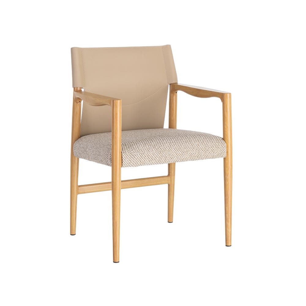 Silla con brazos natural-beige 50 x 50 x 81,50 cm. Material y acabado: METAL / TEJIDO · NATURAL-BEIGE. Fotografía 11